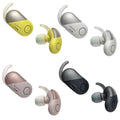 True wireless in-ear Bluetooth noise-canceling earbuds, waterproof, black colour, with charging case