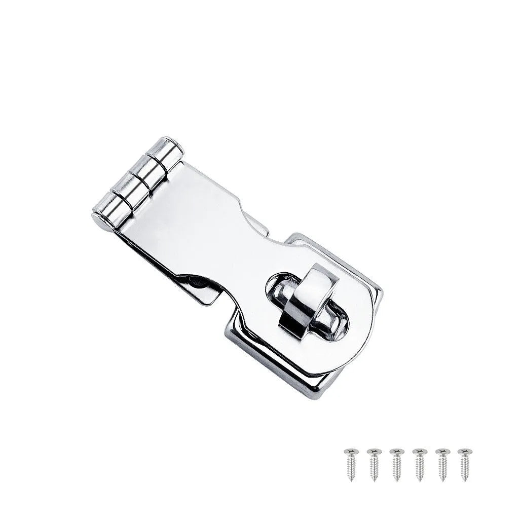 Silver marine grade 304 stainless steel lock latch bolt with mirror finish for cabinet drawer security