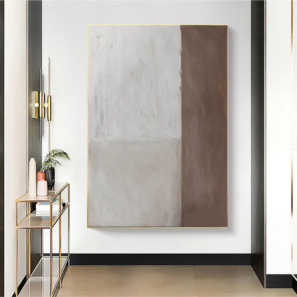 Handmade oil painting canvas wall art abstract modern simple colour contrast rolled frameless unstretched for home living room decor