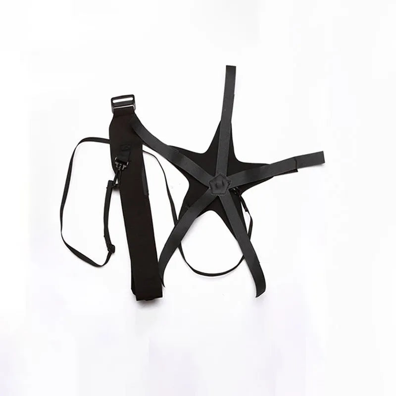 Black football juggling belt training equipment with 2 metre cord for ball control practice
