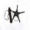 Black football juggling belt training equipment with 2 metre cord for ball control practice