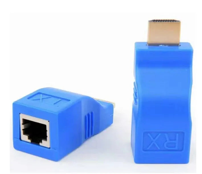 HDMI extender transmitter and receiver for 1080P signals over CAT-5e/6 cable up to 30 metres