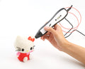 Blue 3D printing pen with LCD screen and ceramic nozzle for children