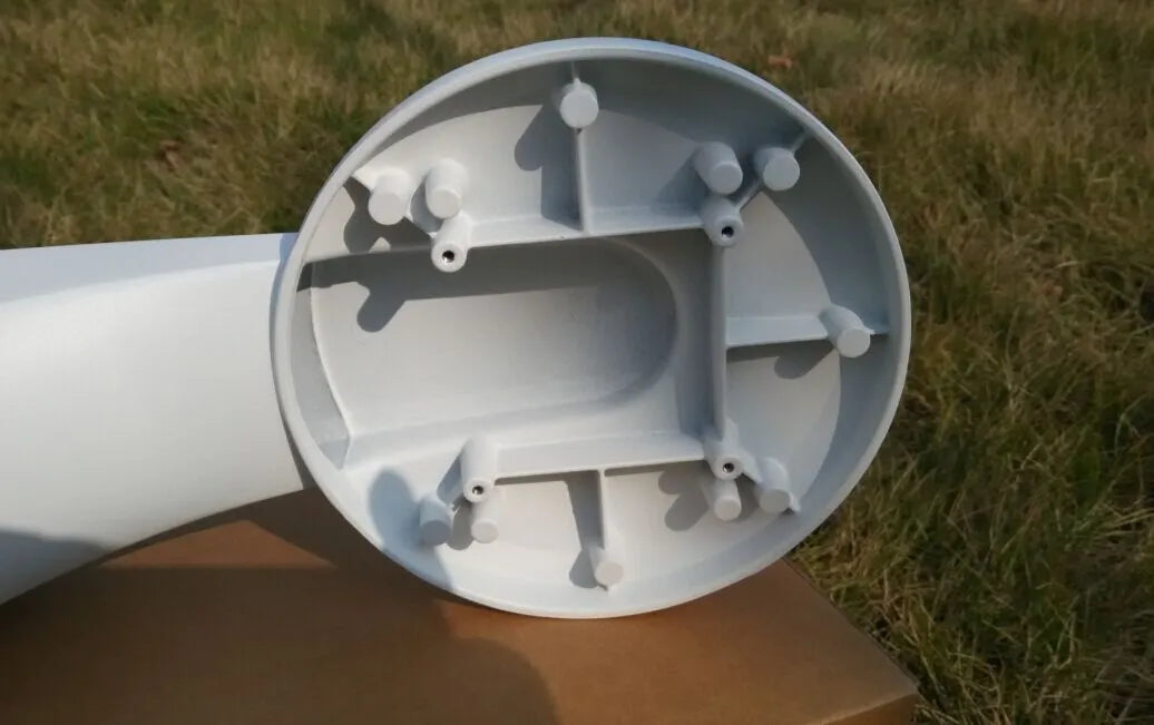White dome camera wall mount bracket made from aluminium alloy and ABS on white background