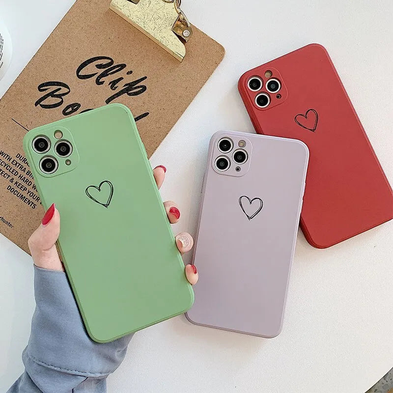 TPU silicone phone case for Apple iPhone in solid black colour