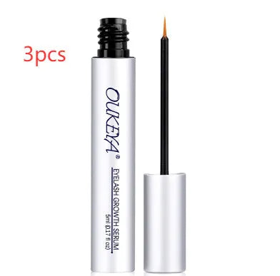 Silver eyelash growth essence bottle with 5ml eyelash nutrient solution for gentle repair