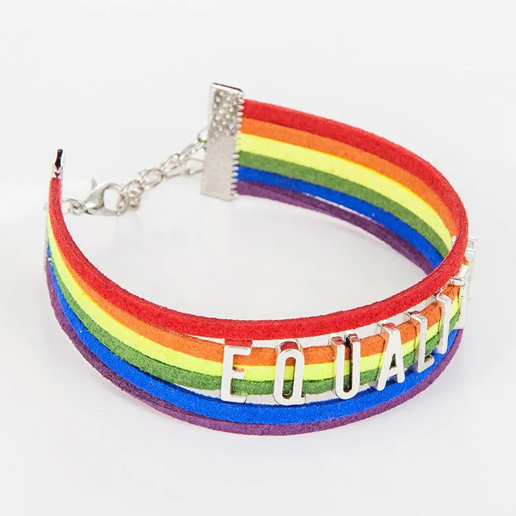 Pride Braided Bracelet in Hybx3390 colour with alloy electroplated finish and letter number motifs