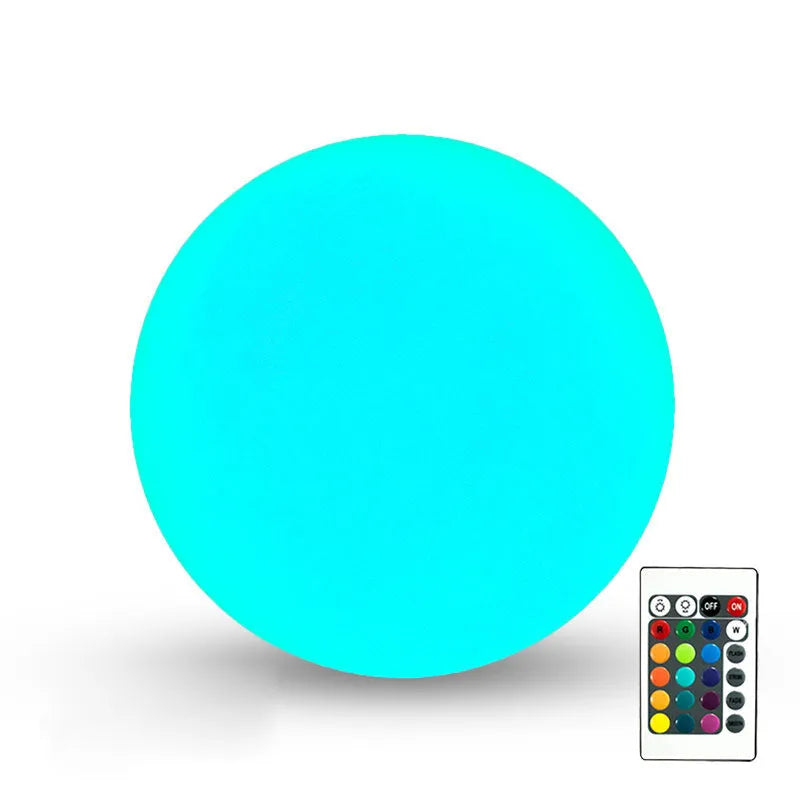 Waterproof LED luminous ball lamp for outdoor garden lighting with remote control