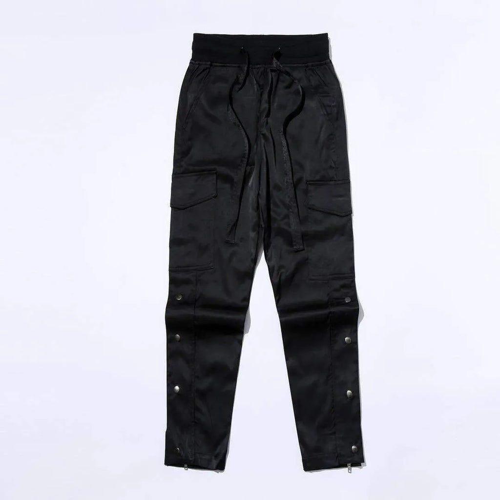 Men's 95% cotton velcro buttoned cargo pants, straight leg, green colour, size S to XL