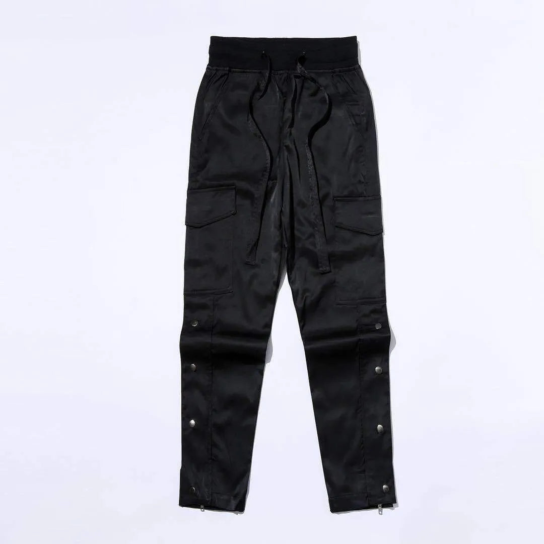Men's 95% cotton velcro buttoned cargo pants, straight leg, green colour, size S to XL