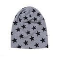 Little star pattern cotton infant hexagonal cap in blue, breathable winter hat for baby