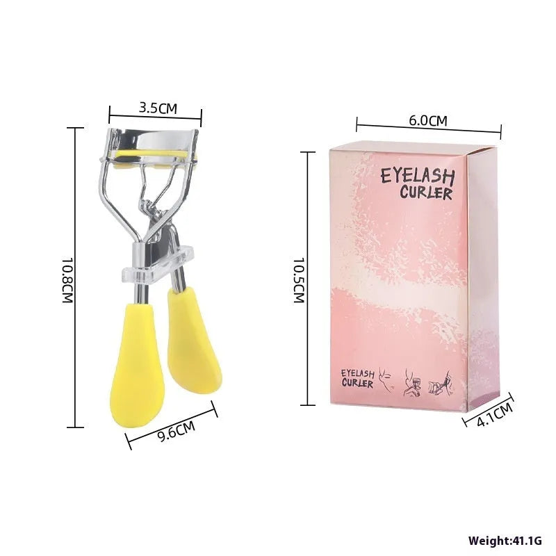 A4 manual eyelash curler with ribbon comb in choice of six colours including black, pink and purple