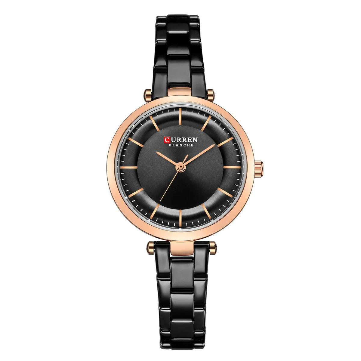 Women's casual quartz watch with slim 7mm case available in multiple colour options