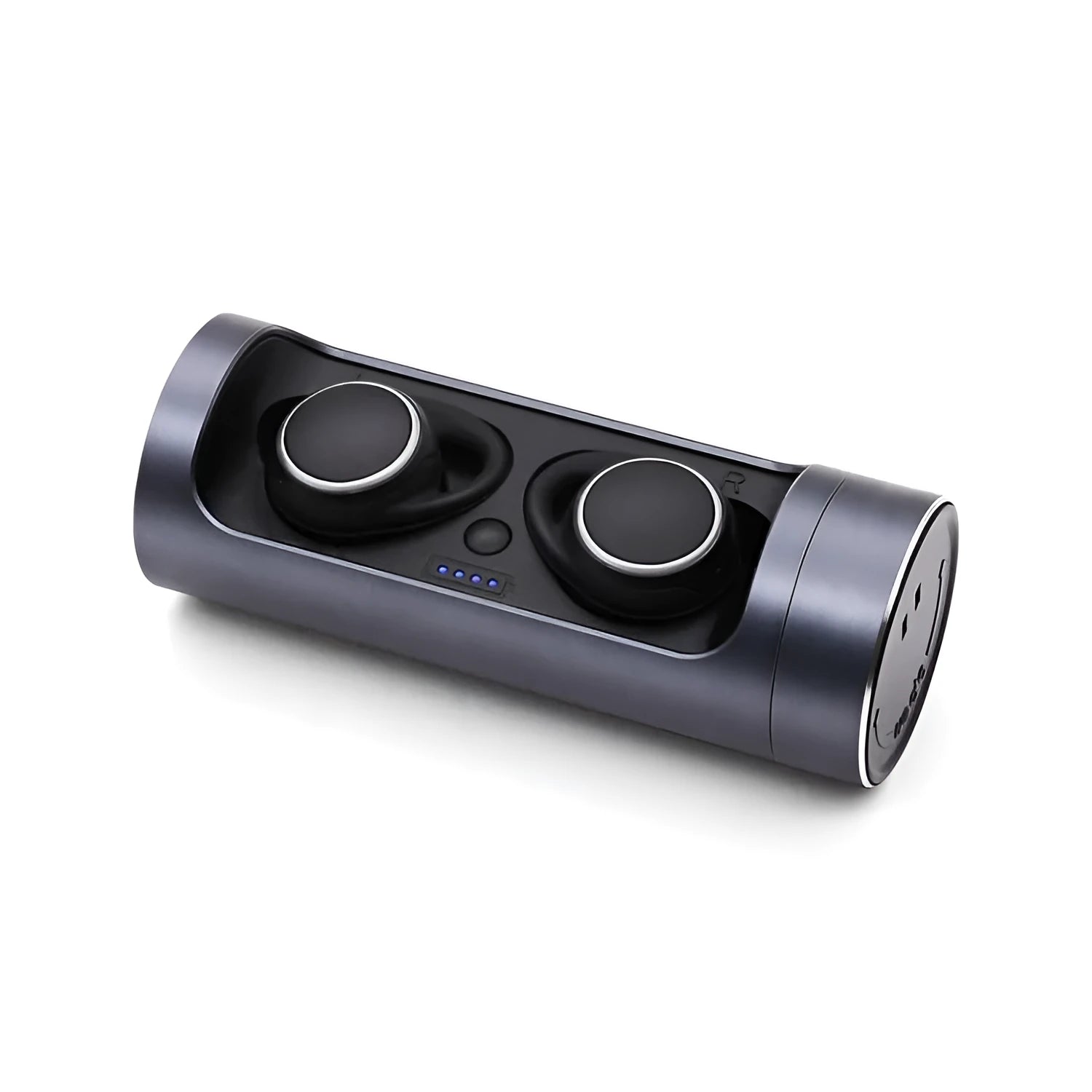 Infinite single-ear Bluetooth wireless headset in Dark Grey, Red, or Silver colour with charging bay.