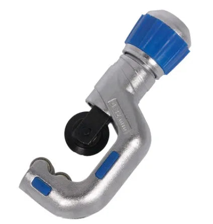 Stainless steel pipe cutter with single blade for cutting copper pipes, available in large and small sizes