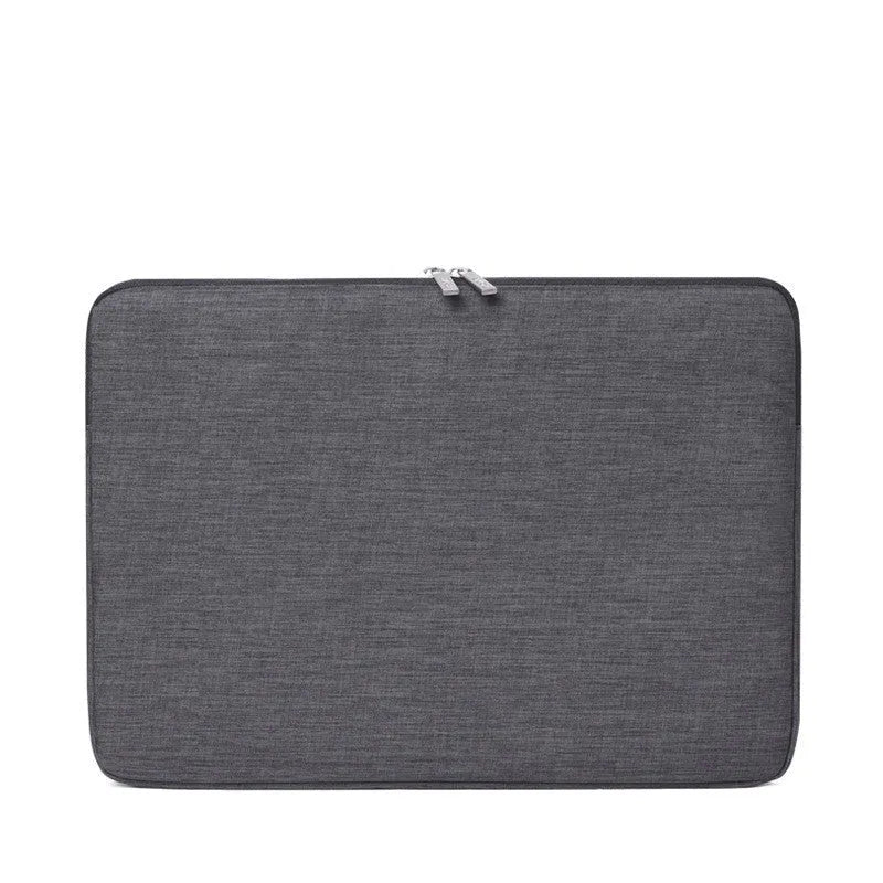 15-inch water repellent polyester laptop liner in light grey, slim design for laptop protection
