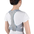 Silver unisex posture correction belt with Velcro straps, sizes S M L, for children and adults