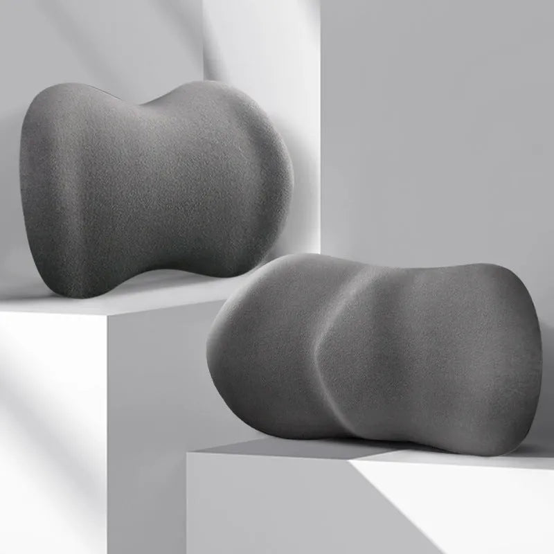 Car seat headrest pillow and lumbar support pillow set in five colour options