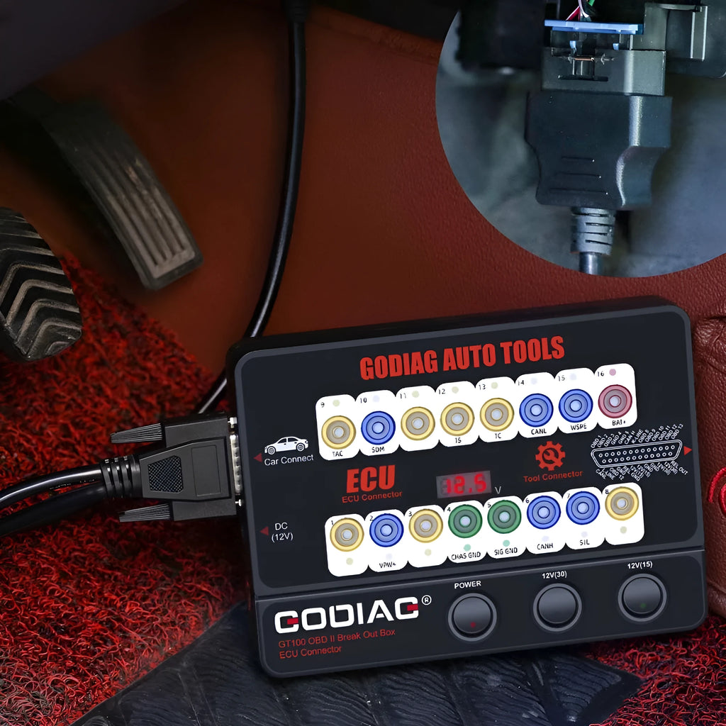 GT100 communication protocol tester with universal connection ports, compact size 23.3cm x 18.3cm x 7.2cm