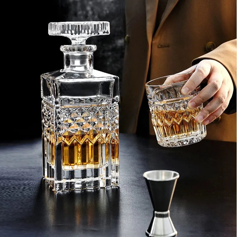 European-style crystal glass white wine glass whiskey glass set 320ml clear retro design