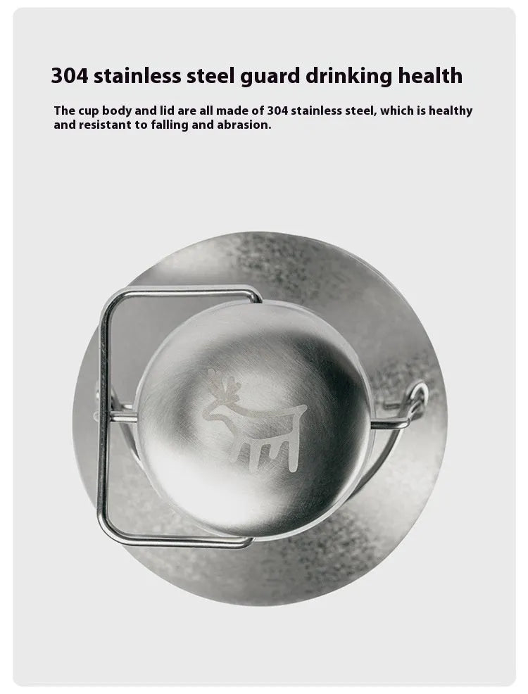 Stainless steel outdoor thermal pot with secure lid and large capacity design
