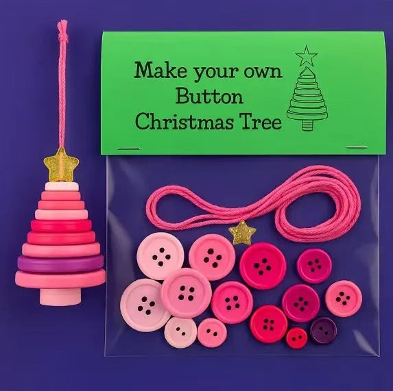 DIY plastic pendant craft kit with Santa snowman angel green pink Christmas tree designs