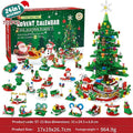 Christmas tree building block set with surprise blind box for kids
