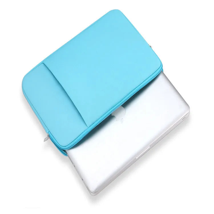 Canvas computer bag liner protective sleeve with zipper and internal pockets for 11.6 to 15.6 inch laptops