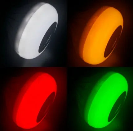 White Bluetooth speaker LED light bulb with E27 screw base for colour changing lighting and wireless audio.