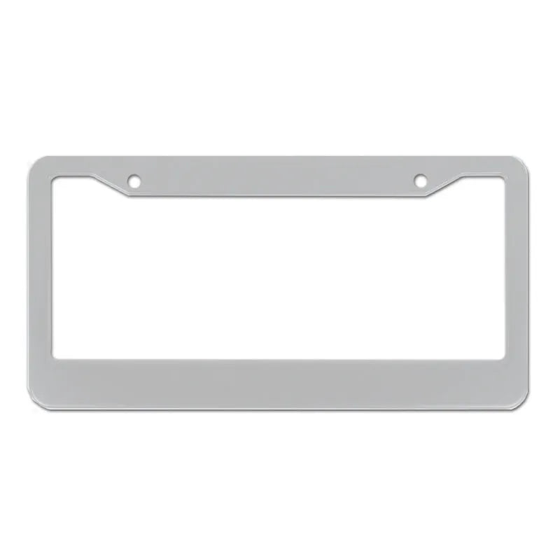 Aluminum alloy license plate frame for American Standard cars in black and silver oxide finishes