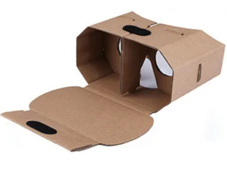 Cardboard virtual reality glasses viewer for smartphones between 4 and 6 inches screen size.