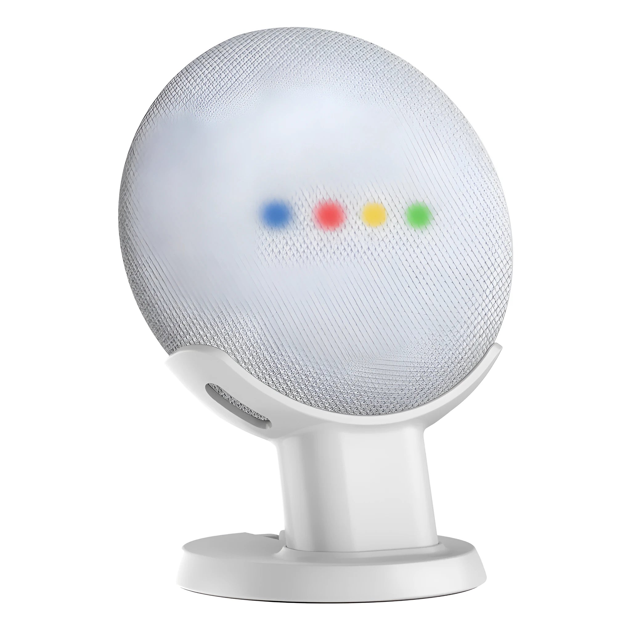 PlusAcc black plastic stand holder for Google Home Mini voice assistant on a table