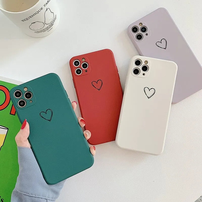 TPU silicone phone case for Apple iPhone in solid black colour