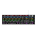 Real wired mechanical keyboard with RGB backlight, 104 keys, metal frame, USB cable