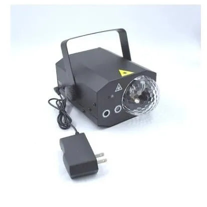 Black or white LED laser magic fan stage lighting equipment with dual laser beams and RGB LEDs