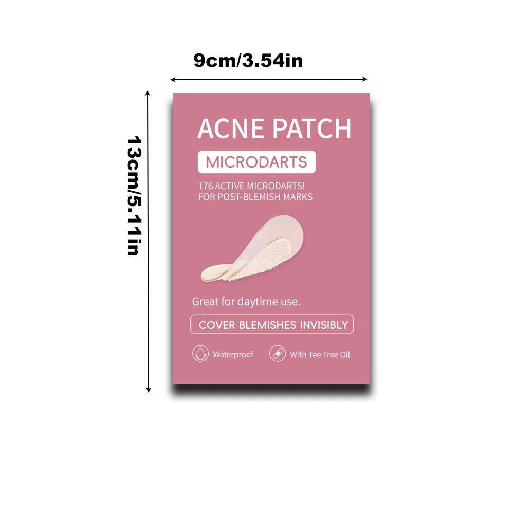 Nine hydrocolloid acne patches for pimple and closed comedone treatment