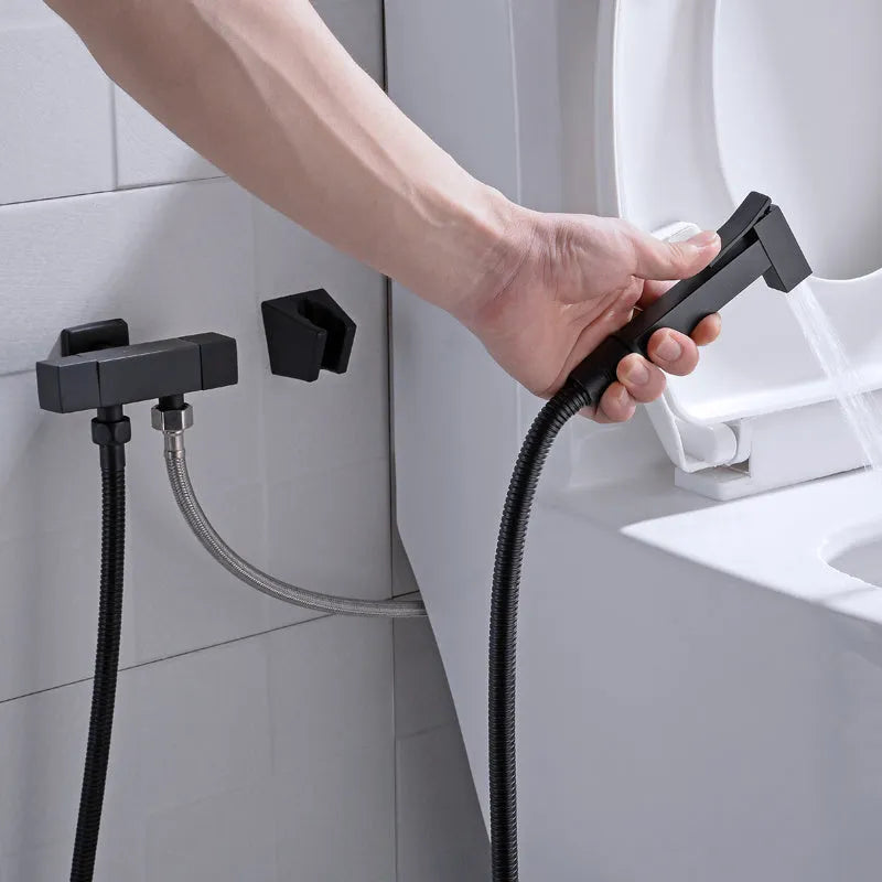 ABS handheld bathroom cleaning nozzle with rain spray function