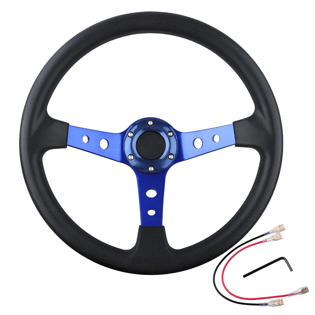Car modified general PU steering wheel for 70mm hole spacing in multiple colours