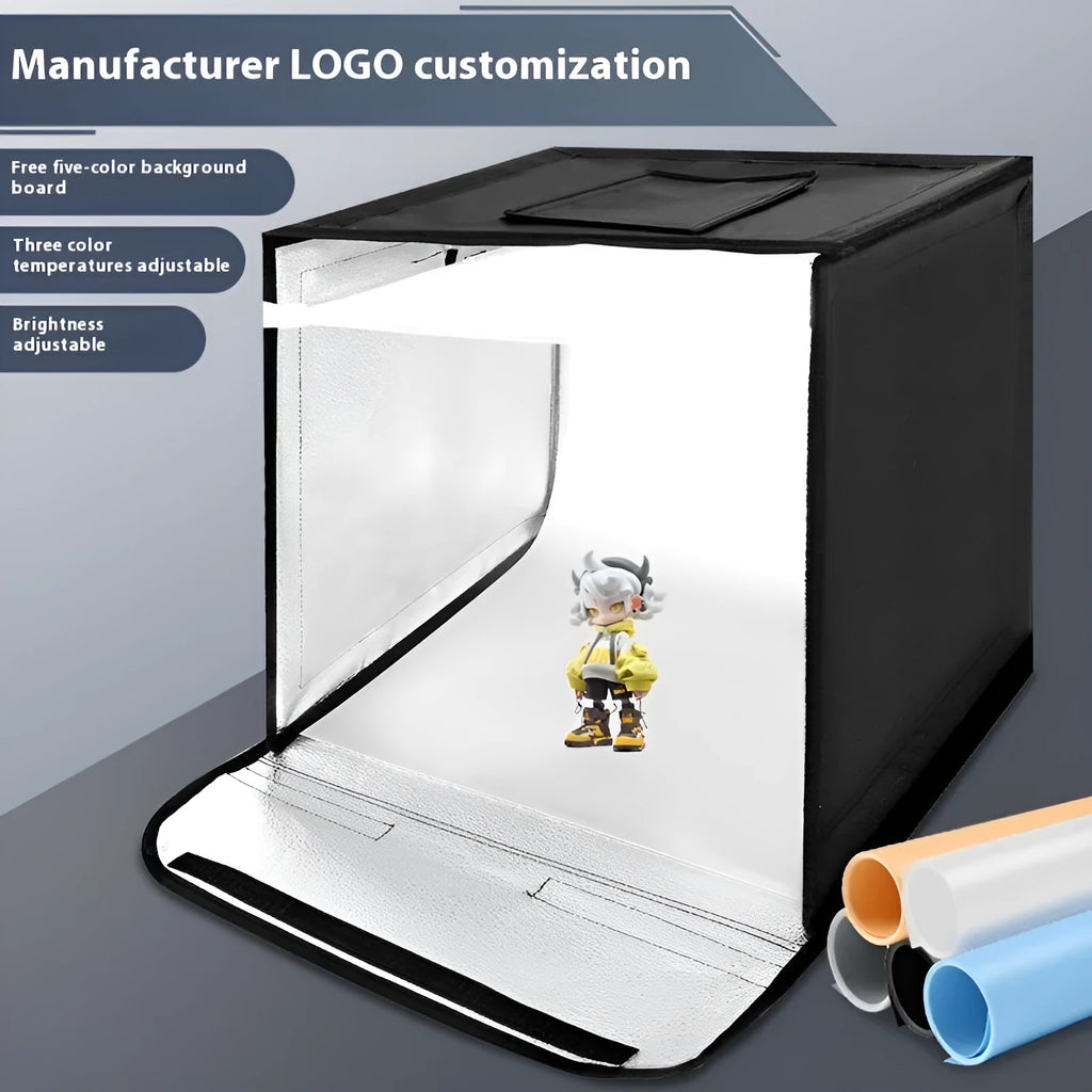 50cm studio light box with metal frame and reflective cloth background for product photography