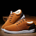 Winter men's casual shoes in black, scrub and cotton construction, 1200 British style, size 39-44