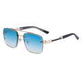 Men's vintage-style sunglasses with UV protection lenses in gold and gray colour variant.