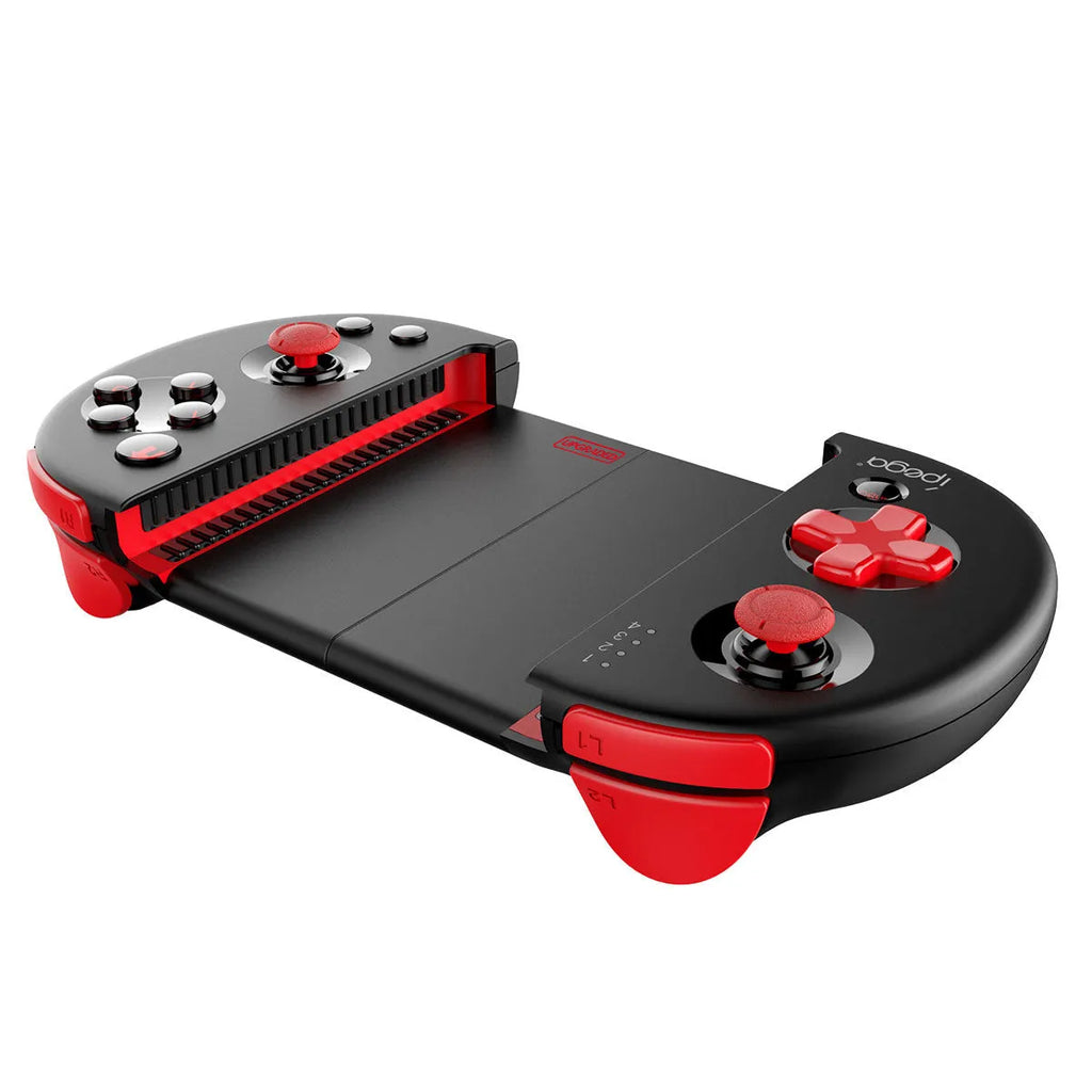Red Samurai retractable Bluetooth game joystick in black ABS for smartphone mobile gaming controller