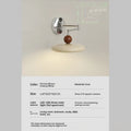 Antique style camera arm wall lamp in black finish with three colour temperature settings