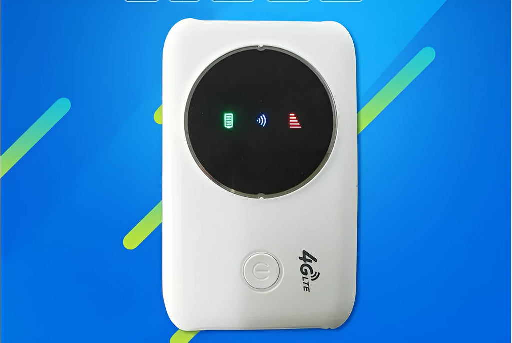 White 4G wireless mini router with dual-band 5G support for SIM cards