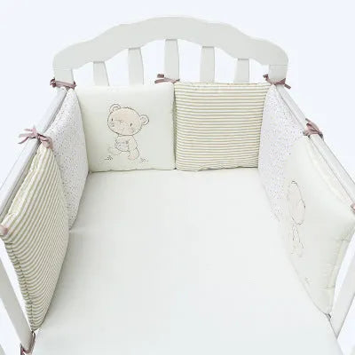 Baby bed free combination cotton bumper set with six 30x30cm pieces in crib