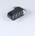 USB 2.0 hub with spinning colour design in black and white options showing multiple ports