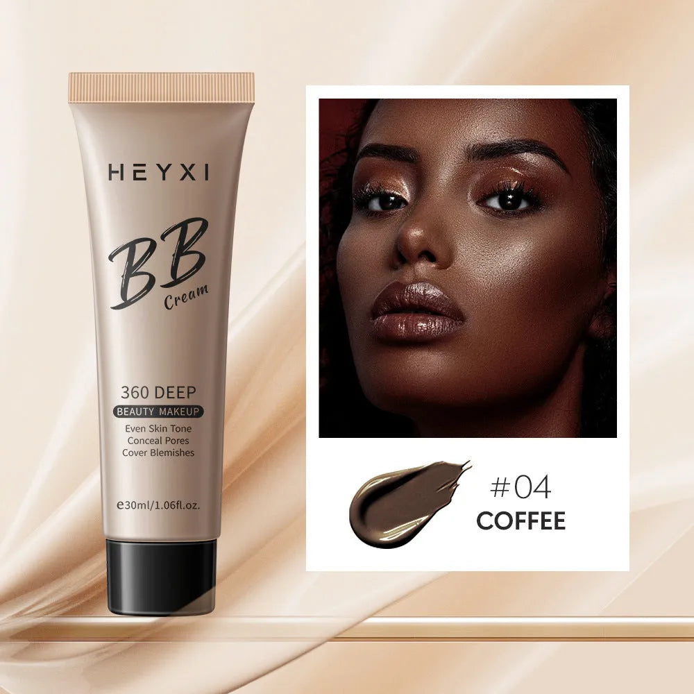 Waterproof sweat-proof BB cream bottle in one of four shades: 01, 02, 03, or 04.