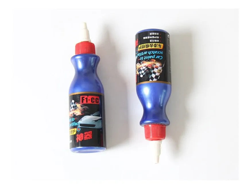 Car paint repair liquid bottle for removing light scratches and providing protective coating