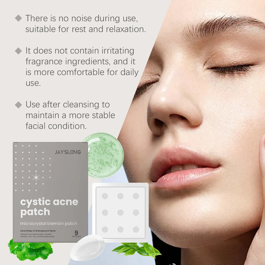 Acne repair micro needle patches package containing 9 patches for spot treatment