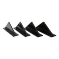 Four triangle car rear spoilers in ABS plastic with bright black and carbon fibre finish options